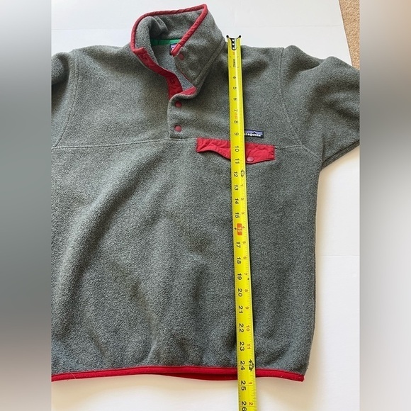 Patagonia Synchilla Snap Pullover Mens XS Gray/ Red - Picture 5 of 7